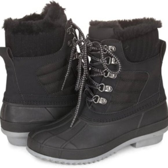 Khombu Women's Kathleen Waterproof Boot Mid Calf Black Size 6 - Picture 3 of 5